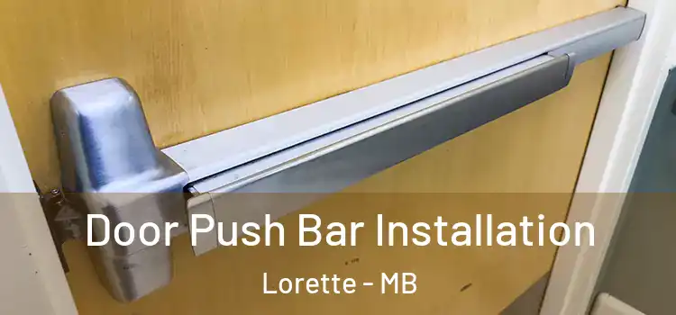  Door Push Bar Installation Lorette - MB