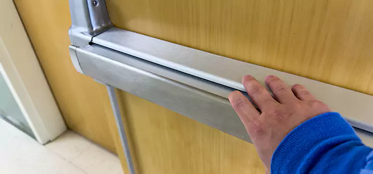 Installing a Push Bar on a Door Lorette